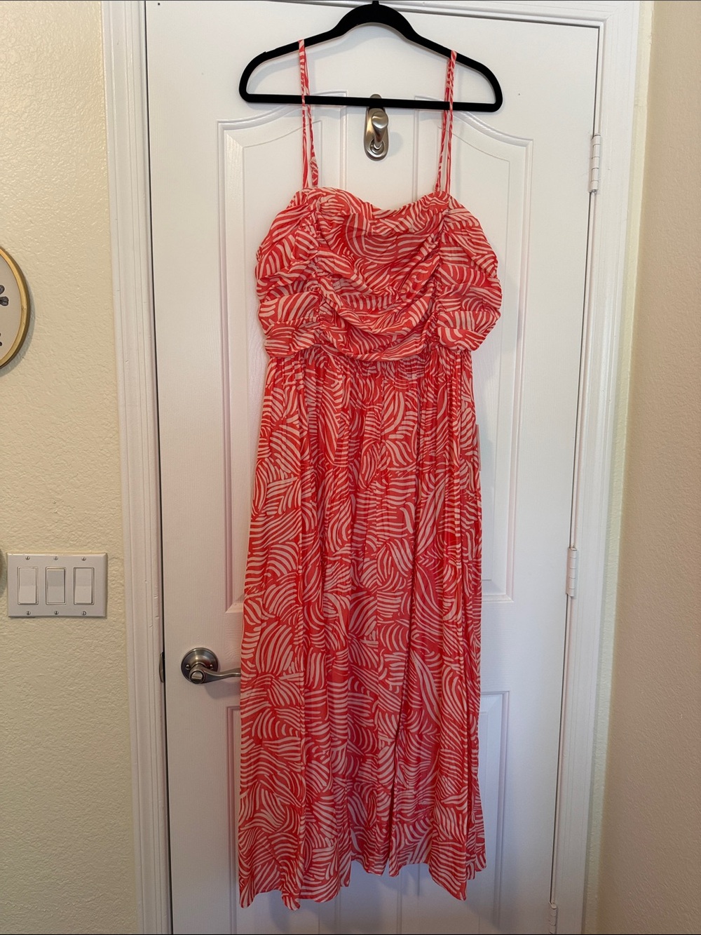 Eloquii Peach and Coral Striped Summer Dress